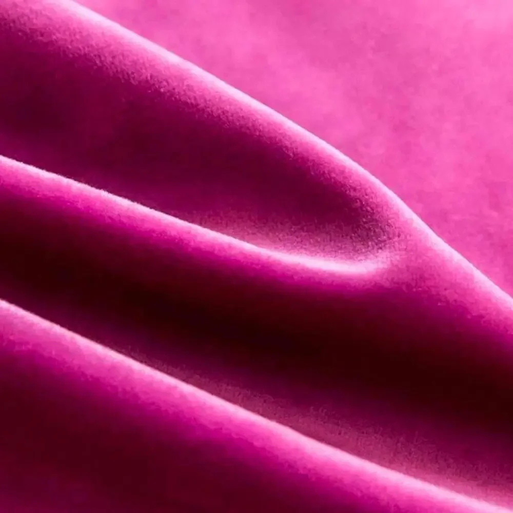 2 HOT PINK VELVET Euro Accent Pillow Covers Luxury High End Designer Cozy Soft